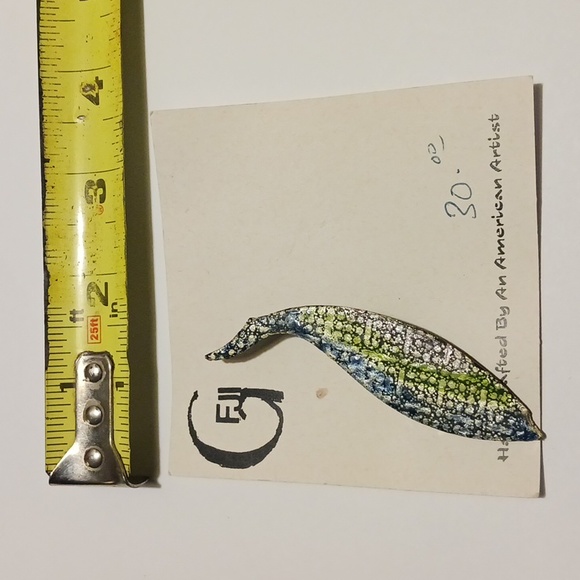 Brooch Vintage Hand Crafted Enamel on Copper Fish American Artist #eshopchicago - Picture 2 of 4